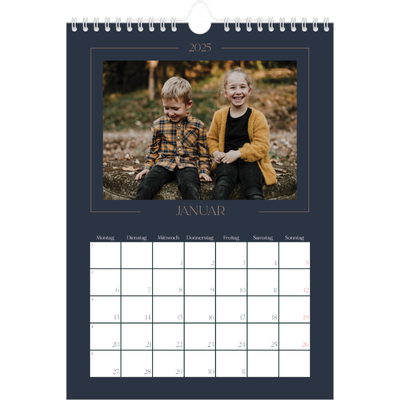 Fotokalender A4 (20 x 30 cm) — Preußisch Blau [Januar]