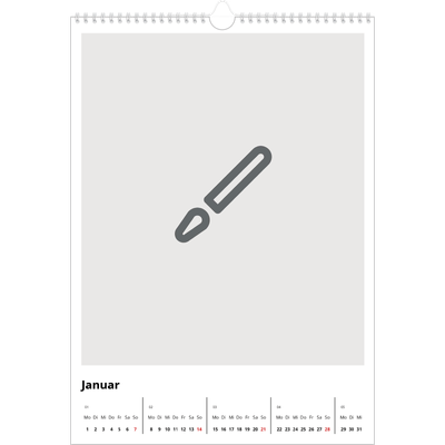 A3 Jahreskalender — Gestalte deine eigenen Produkte [Januar]